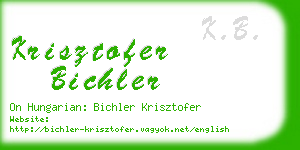 krisztofer bichler business card